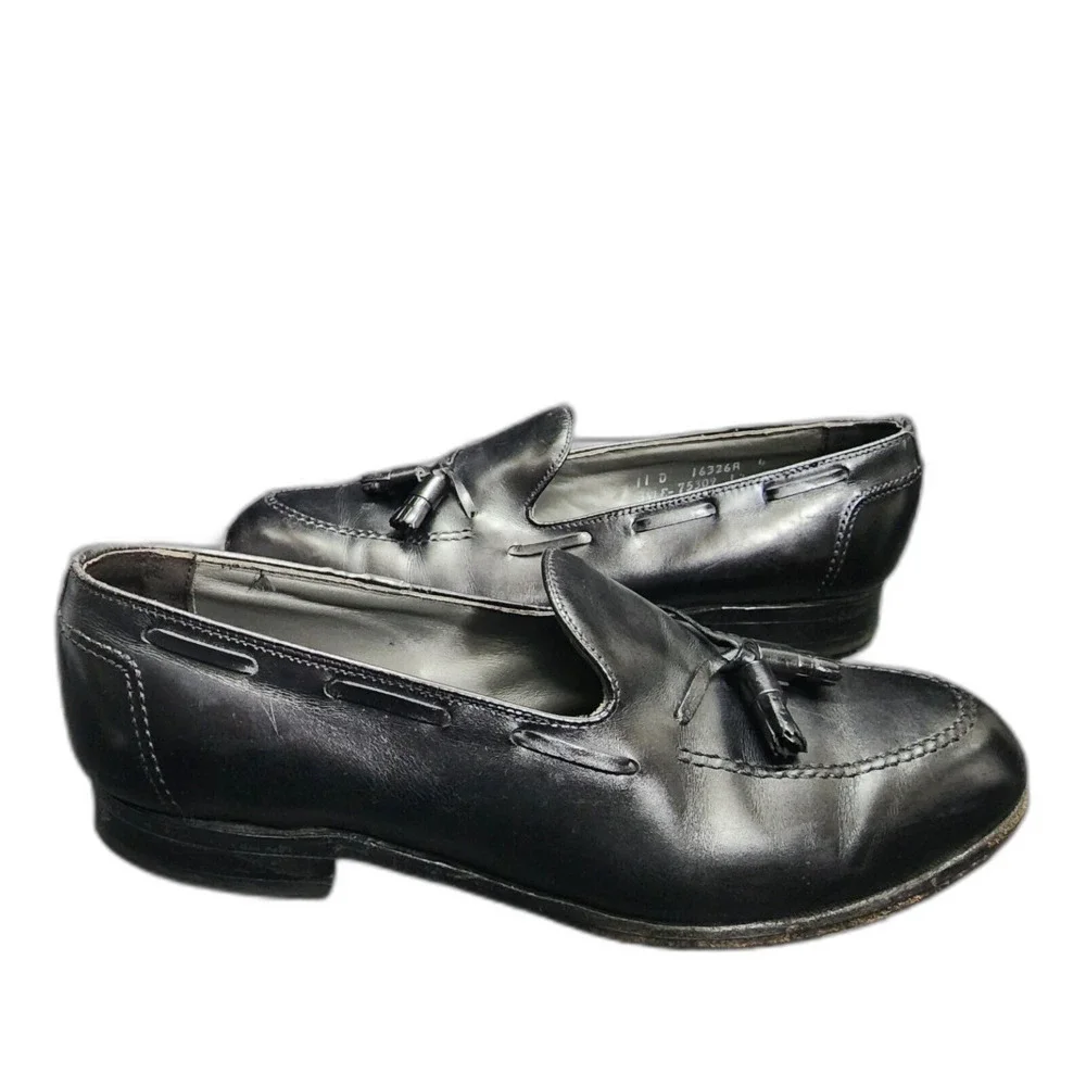FootJoy Classics Men's Black Leather Tassel Loafer Shoes Size 11D Style 75309